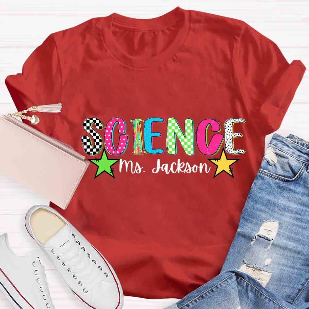 Personalized Name Understanding Science Star T-shirt