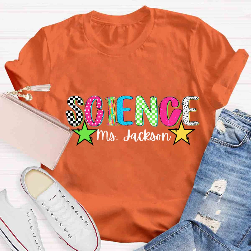 Personalized Name Understanding Science Star T-shirt