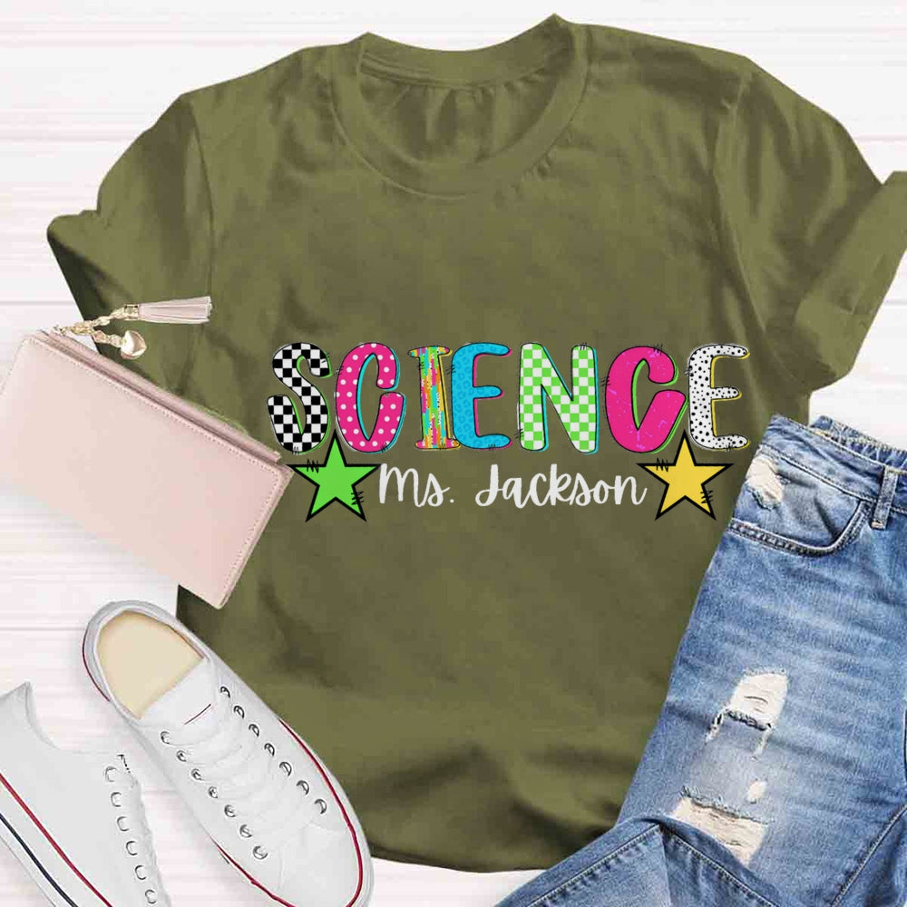 Personalized Name Understanding Science Star T-shirt
