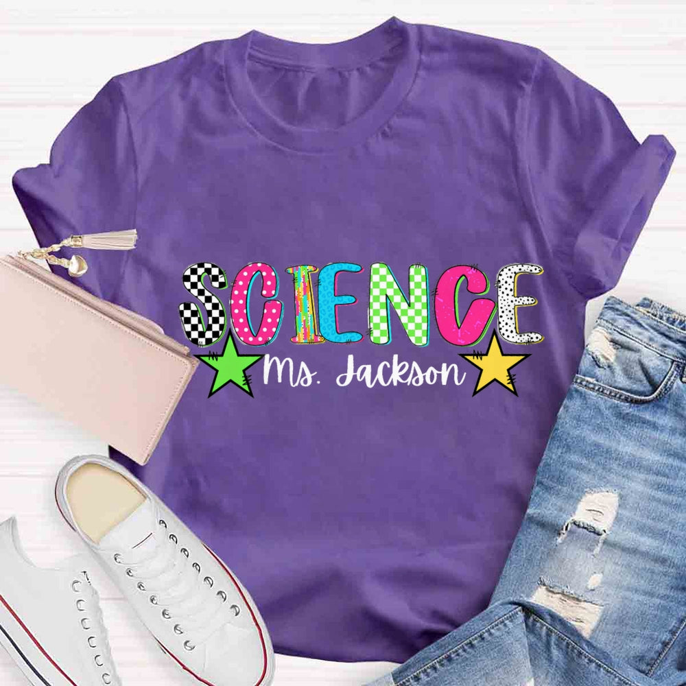 Personalized Name Understanding Science Star T-shirt