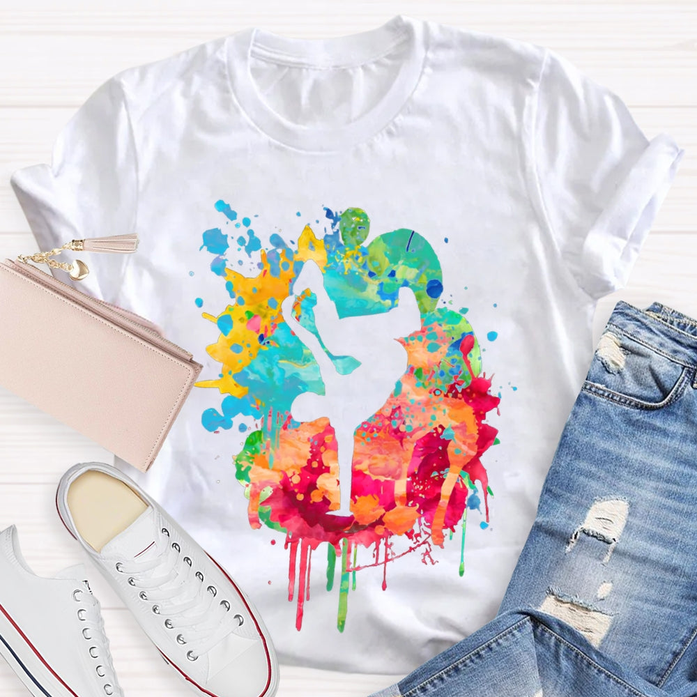 Watercolor Dancing Teacher Shirt