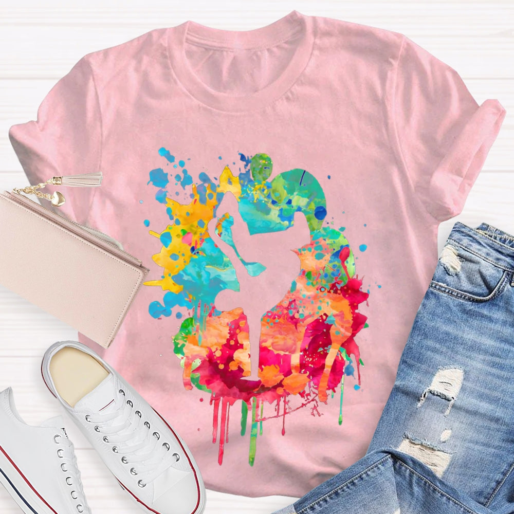 Watercolor Dancing Teacher Shirt