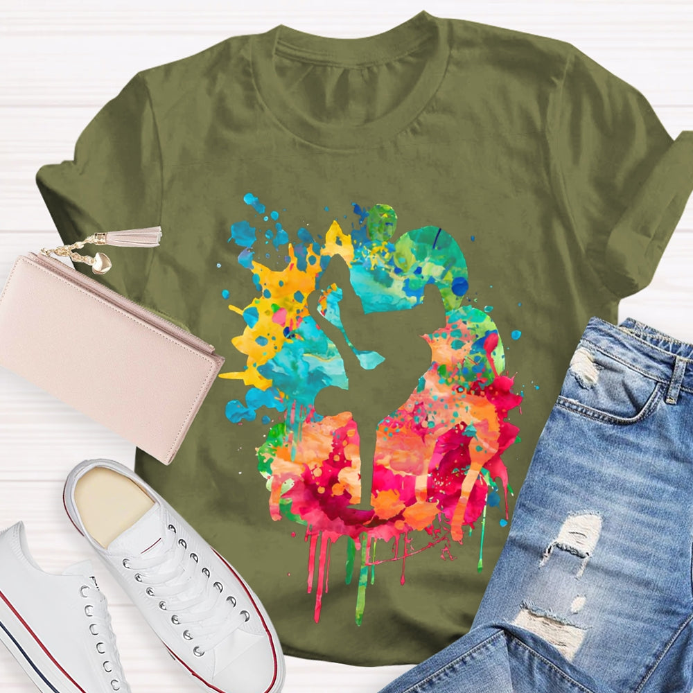 Watercolor Dancing Teacher Shirt