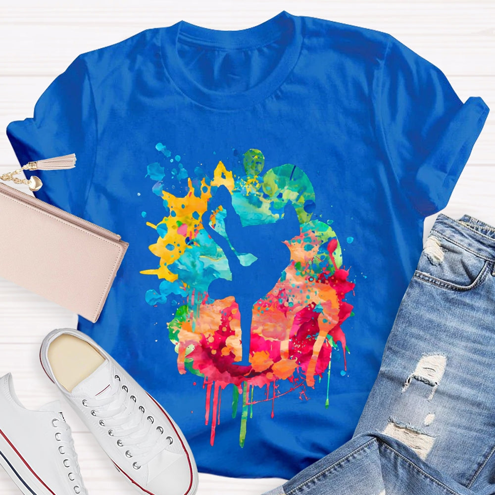 Watercolor Dancing Teacher Shirt