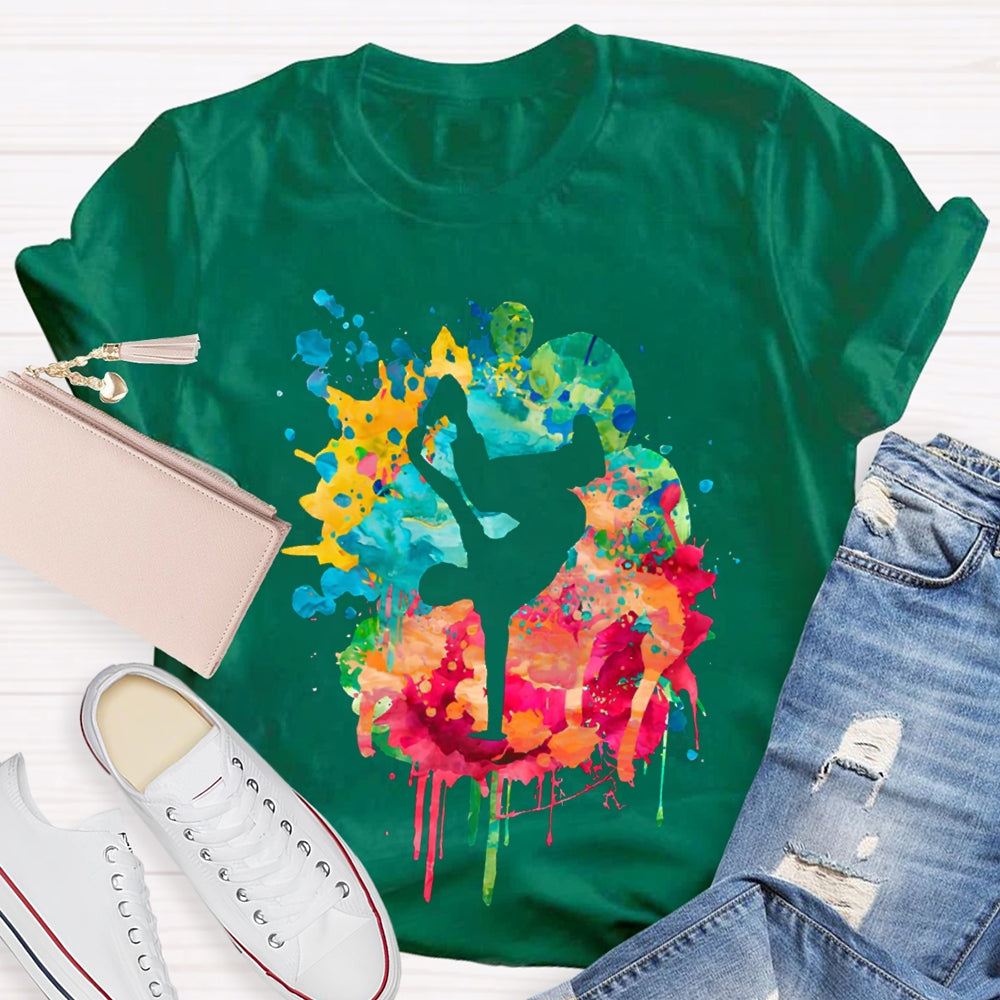 Watercolor Dancing Teacher Shirt