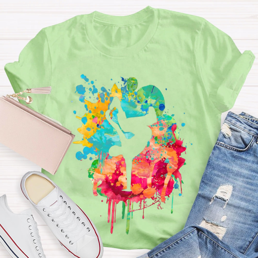 Watercolor Dancing Teacher Shirt