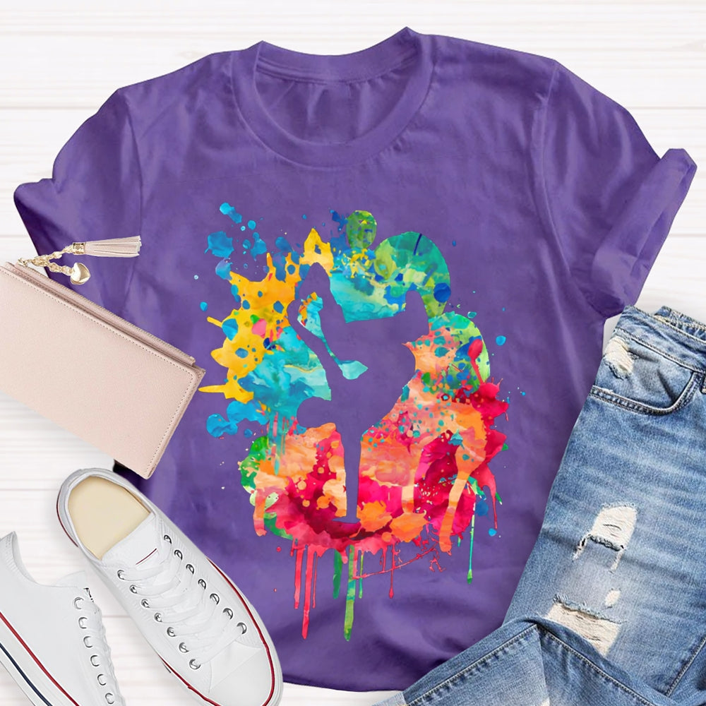 Watercolor Dancing Teacher Shirt