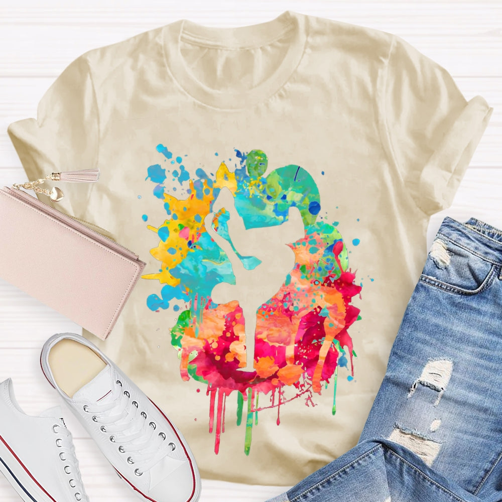 Watercolor Dancing Teacher Shirt