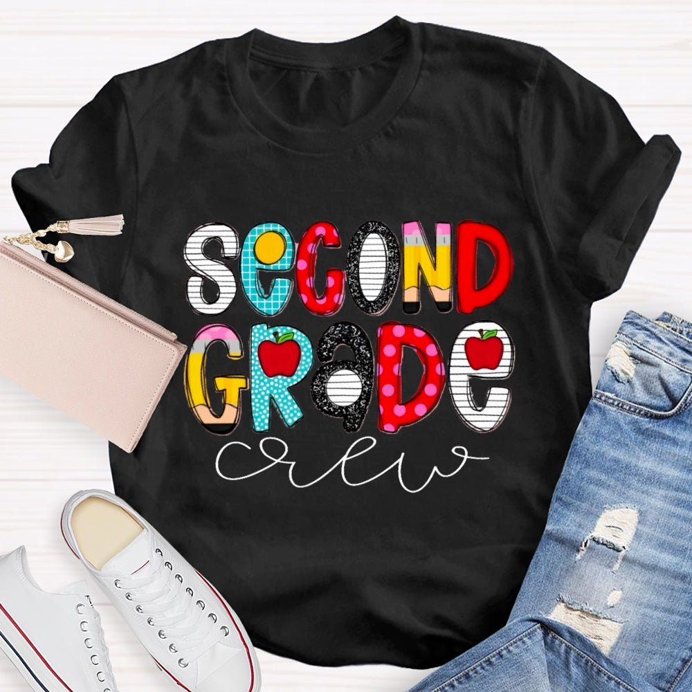 Personalized Grade Second Grade Crew T-shirt