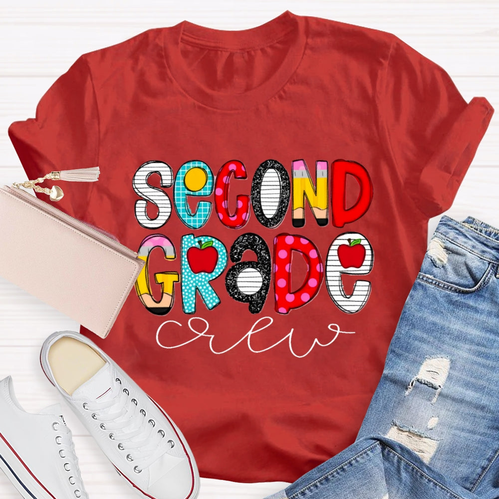 Personalized Grade Second Grade Crew T-shirt