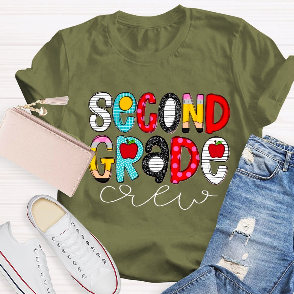 Personalized Grade Second Grade Crew T-shirt