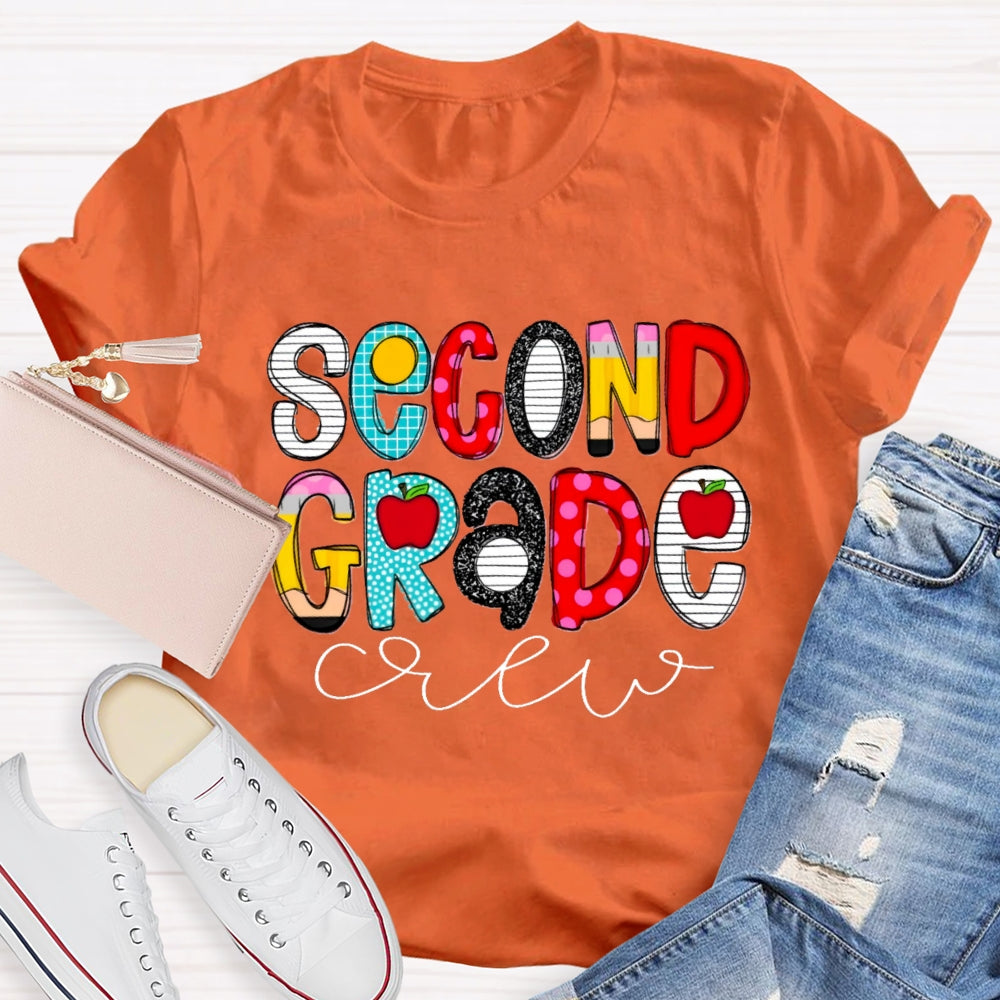 Personalized Grade Second Grade Crew T-shirt