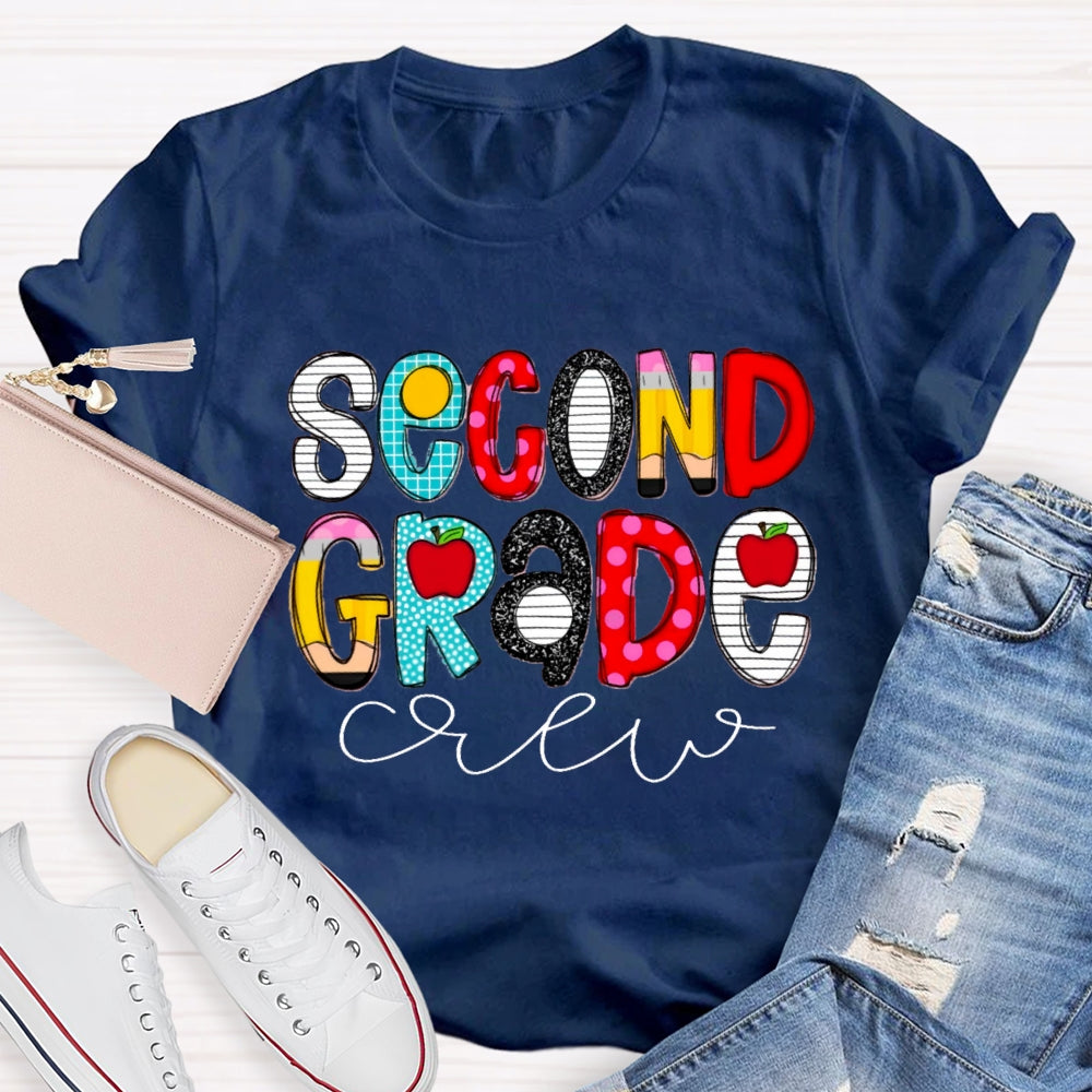 Personalized Grade Second Grade Crew T-shirt