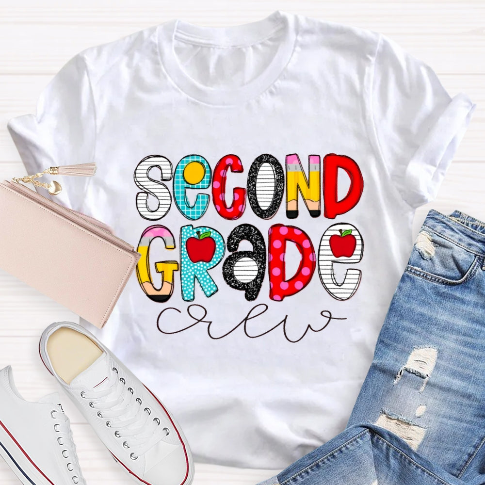 Personalized Grade Second Grade Crew T-shirt