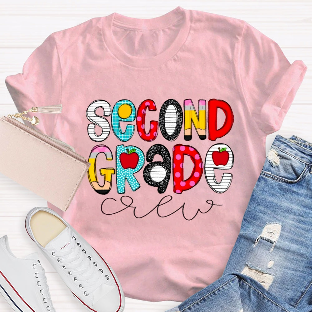 Personalized Grade Second Grade Crew T-shirt
