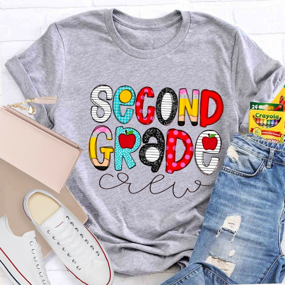 Personalized Grade Second Grade Crew T-shirt