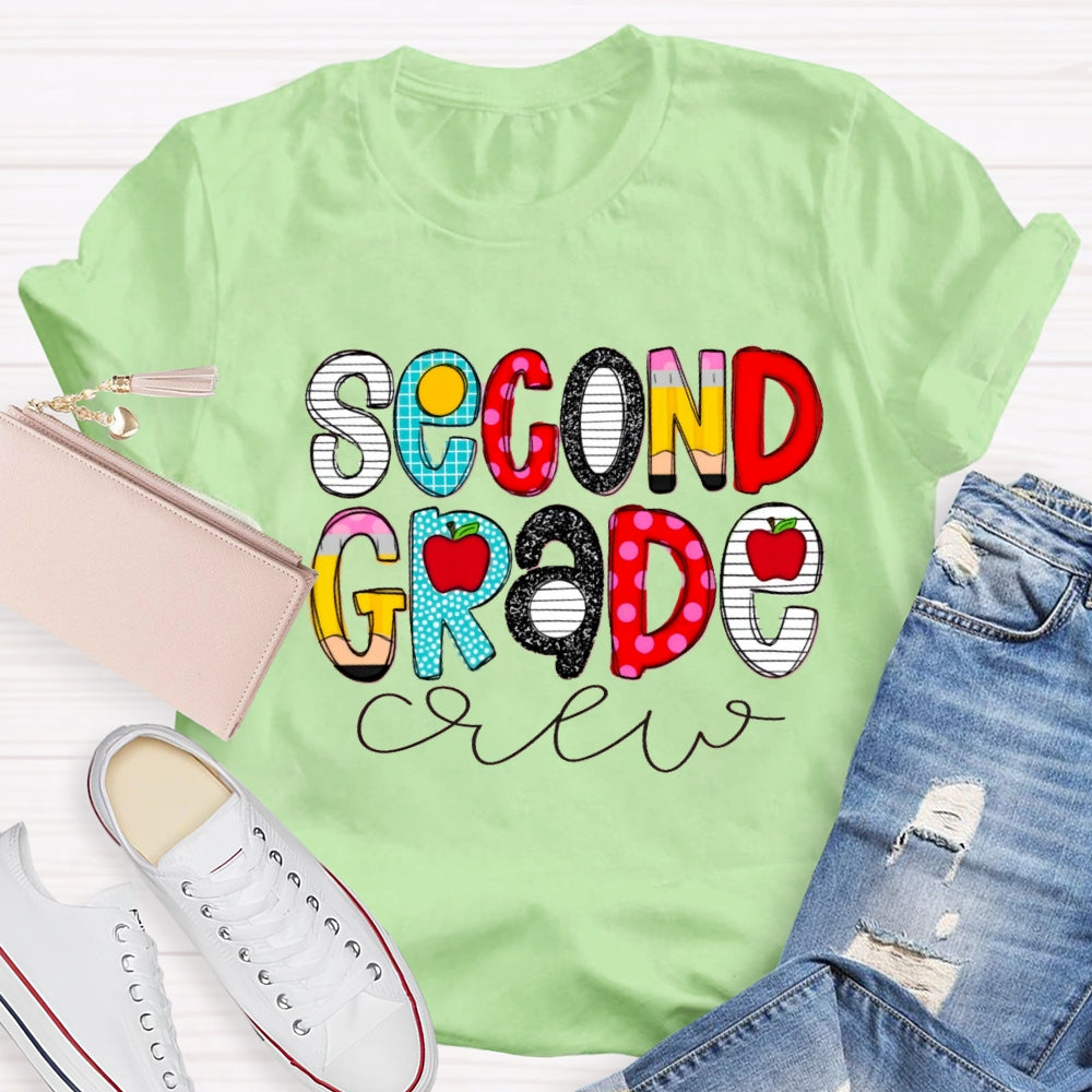Personalized Grade Second Grade Crew T-shirt