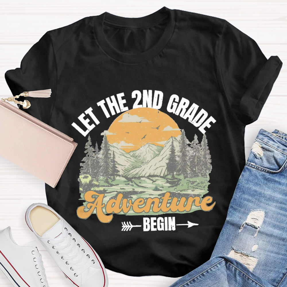 Personalized Grade Let 2nd Grade Adventure Begin T-shirt