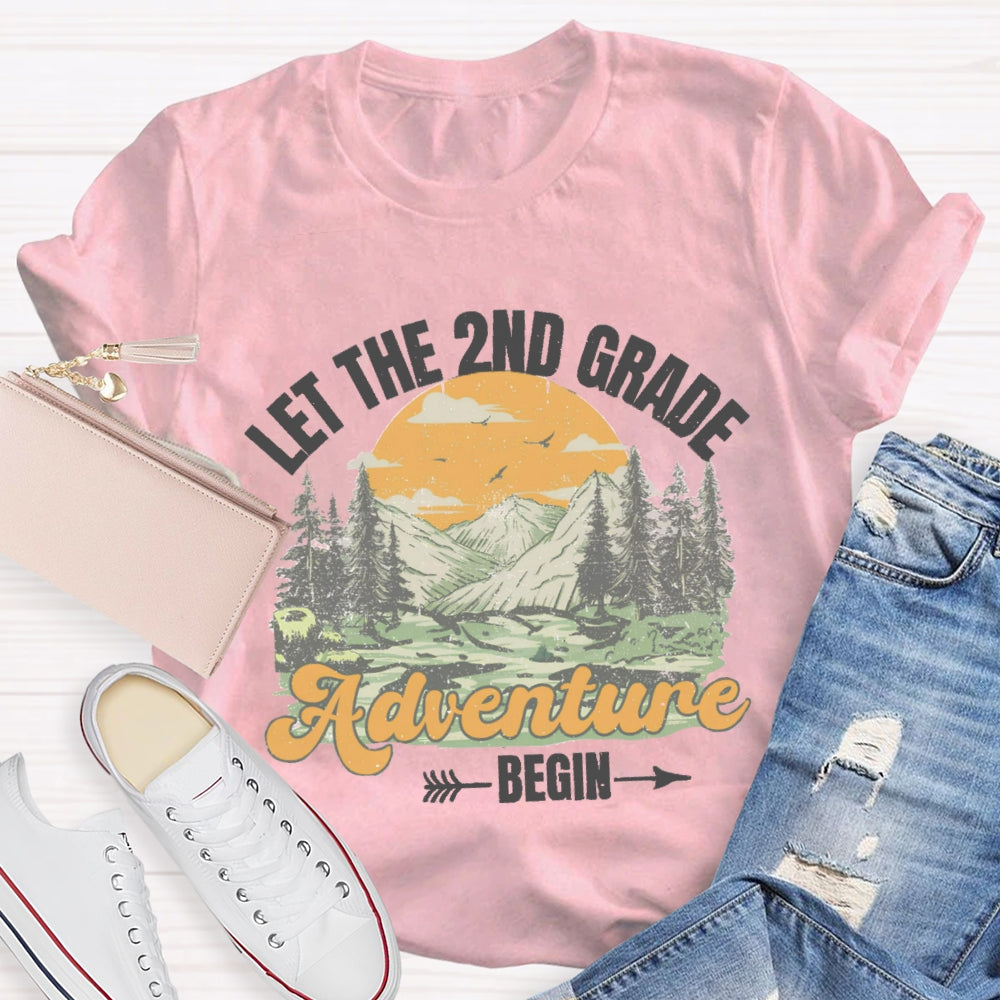 Personalized Grade Let 2nd Grade Adventure Begin T-shirt