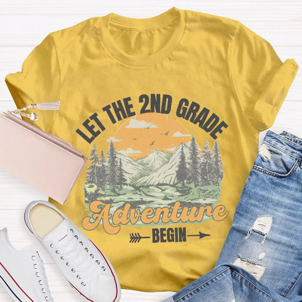 Personalized Grade Let 2nd Grade Adventure Begin T-shirt
