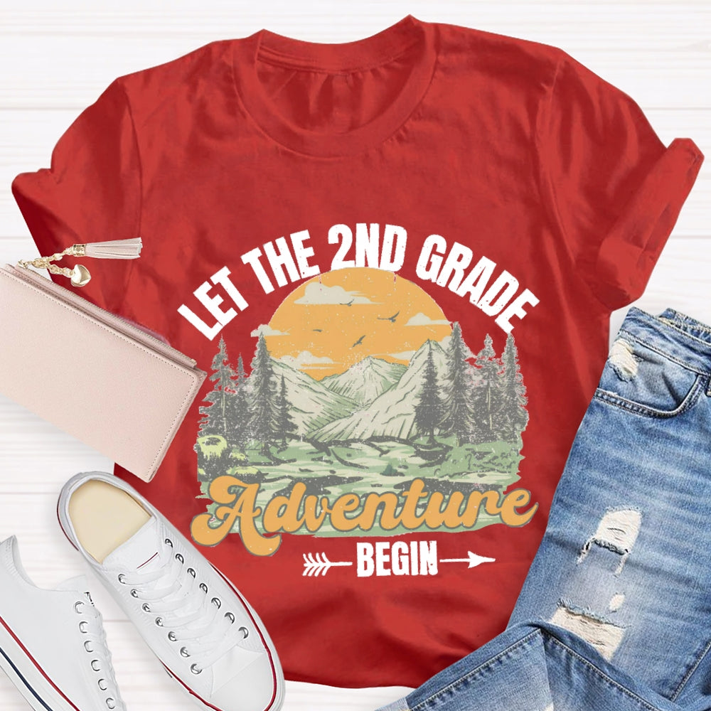 Personalized Grade Let 2nd Grade Adventure Begin T-shirt