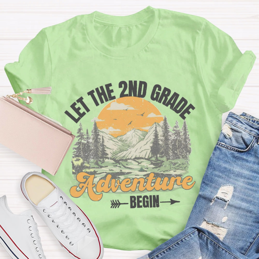 Personalized Grade Let 2nd Grade Adventure Begin T-shirt