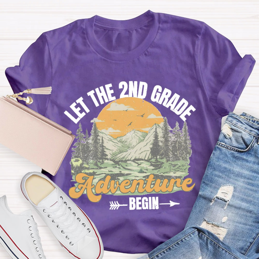 Personalized Grade Let 2nd Grade Adventure Begin T-shirt