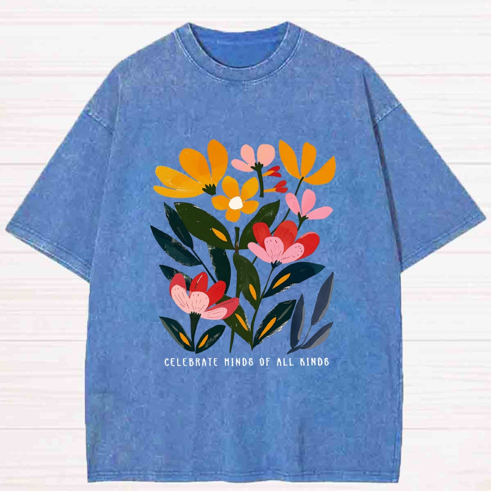 Celebrate Minds of All Kinds Washed T-shirt