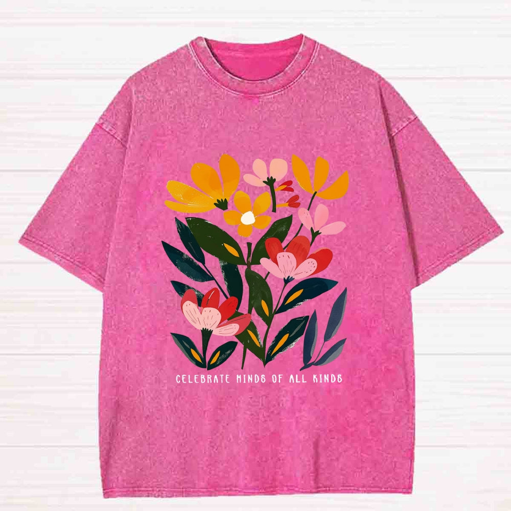 Celebrate Minds of All Kinds Washed T-shirt
