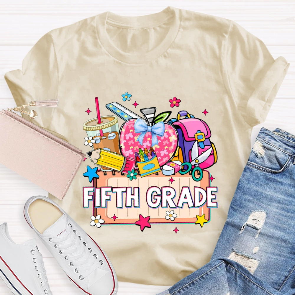 Personalized Grade Drink Coffee Pencil T-shirt