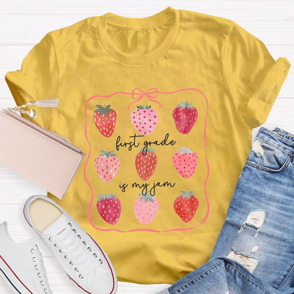 Personalized Grade First Grade Is My Jam T-shirt