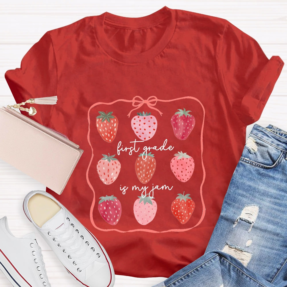 Personalized Grade First Grade Is My Jam T-shirt