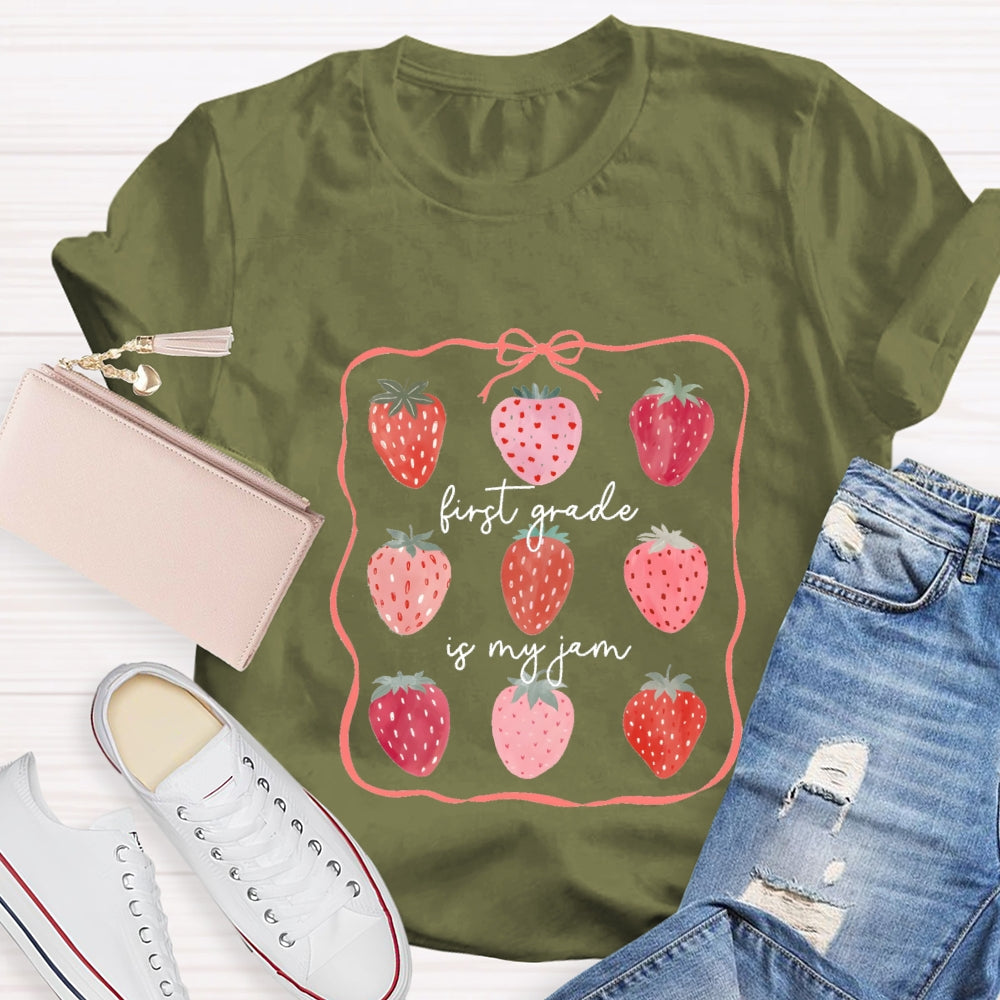Personalized Grade First Grade Is My Jam T-shirt