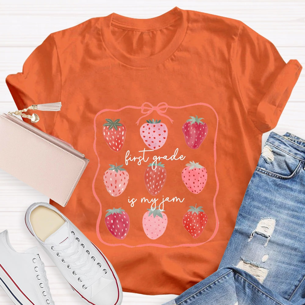 Personalized Grade First Grade Is My Jam T-shirt