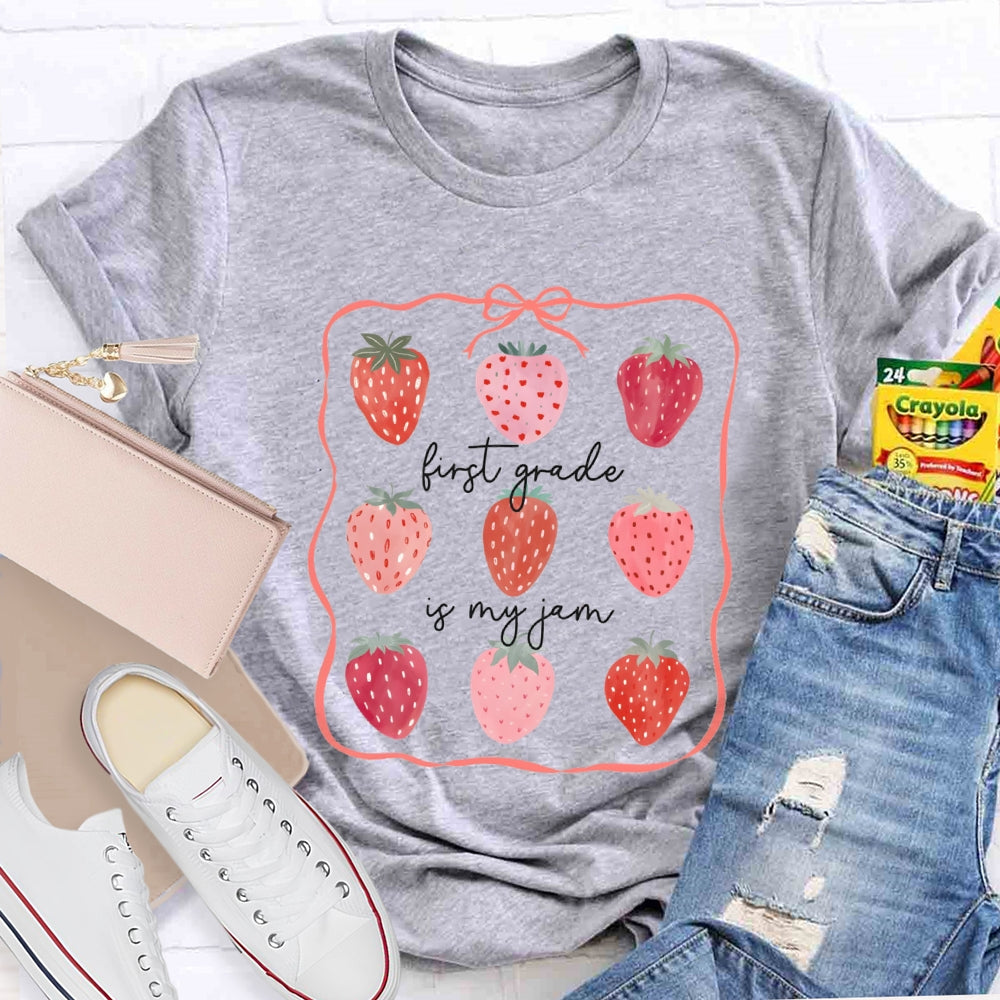 Personalized Grade First Grade Is My Jam T-shirt