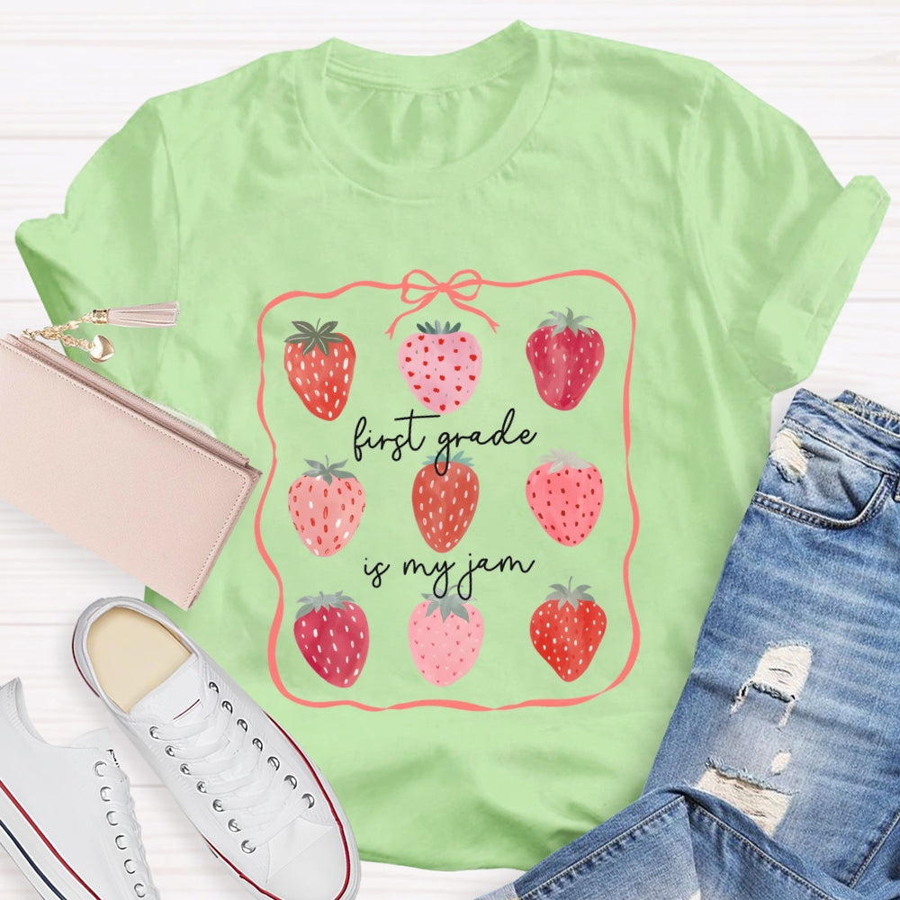 Personalized Grade First Grade Is My Jam T-shirt