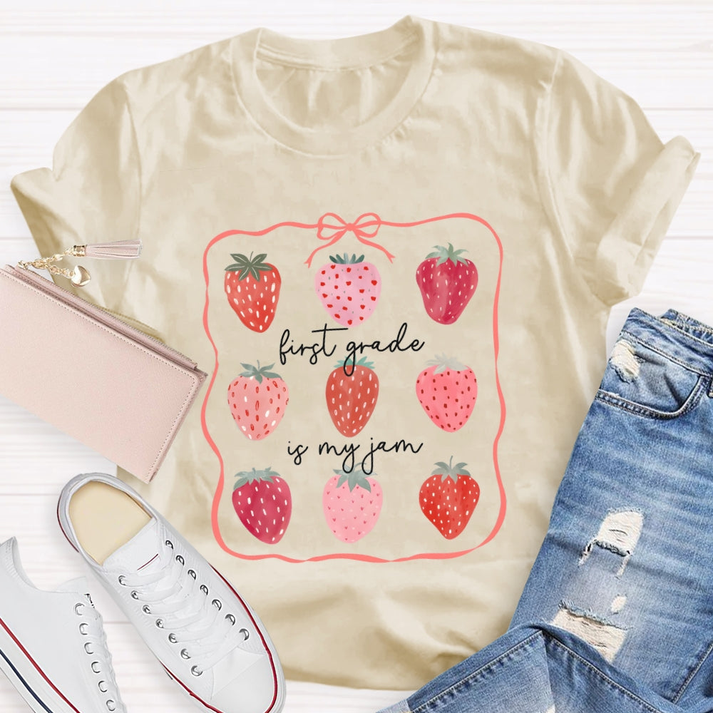 Personalized Grade First Grade Is My Jam T-shirt