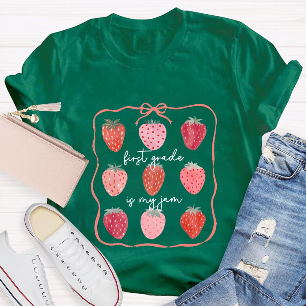 Personalized Grade First Grade Is My Jam T-shirt