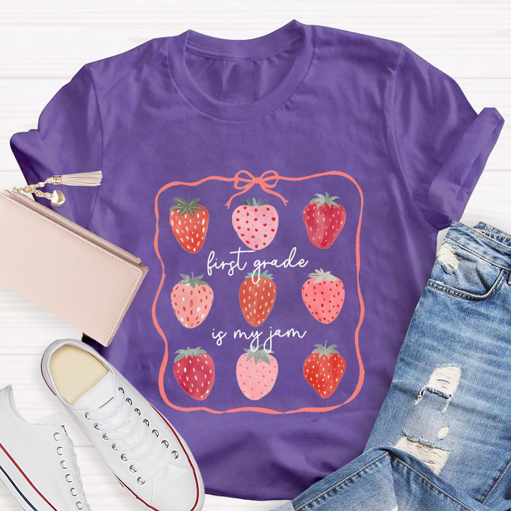 Personalized Grade First Grade Is My Jam T-shirt