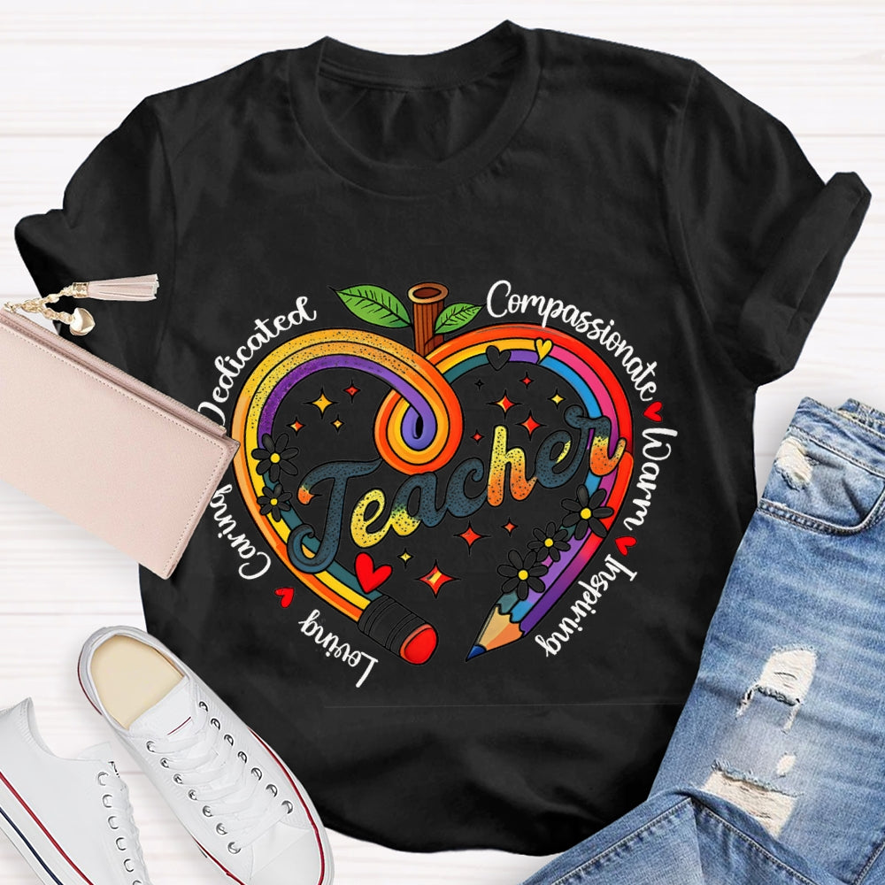 Dedicated Compassionate Inspiring Teacher T-shirt