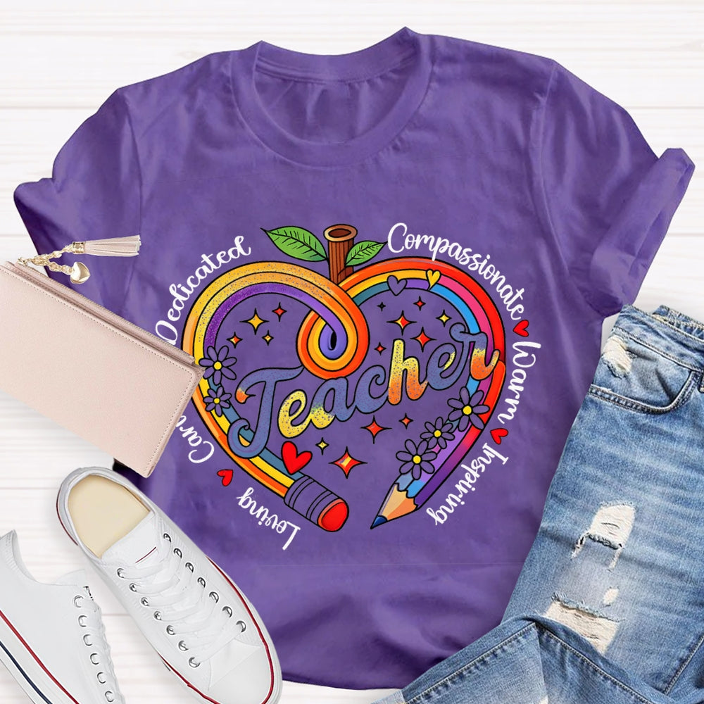 Dedicated Compassionate Inspiring Teacher T-shirt