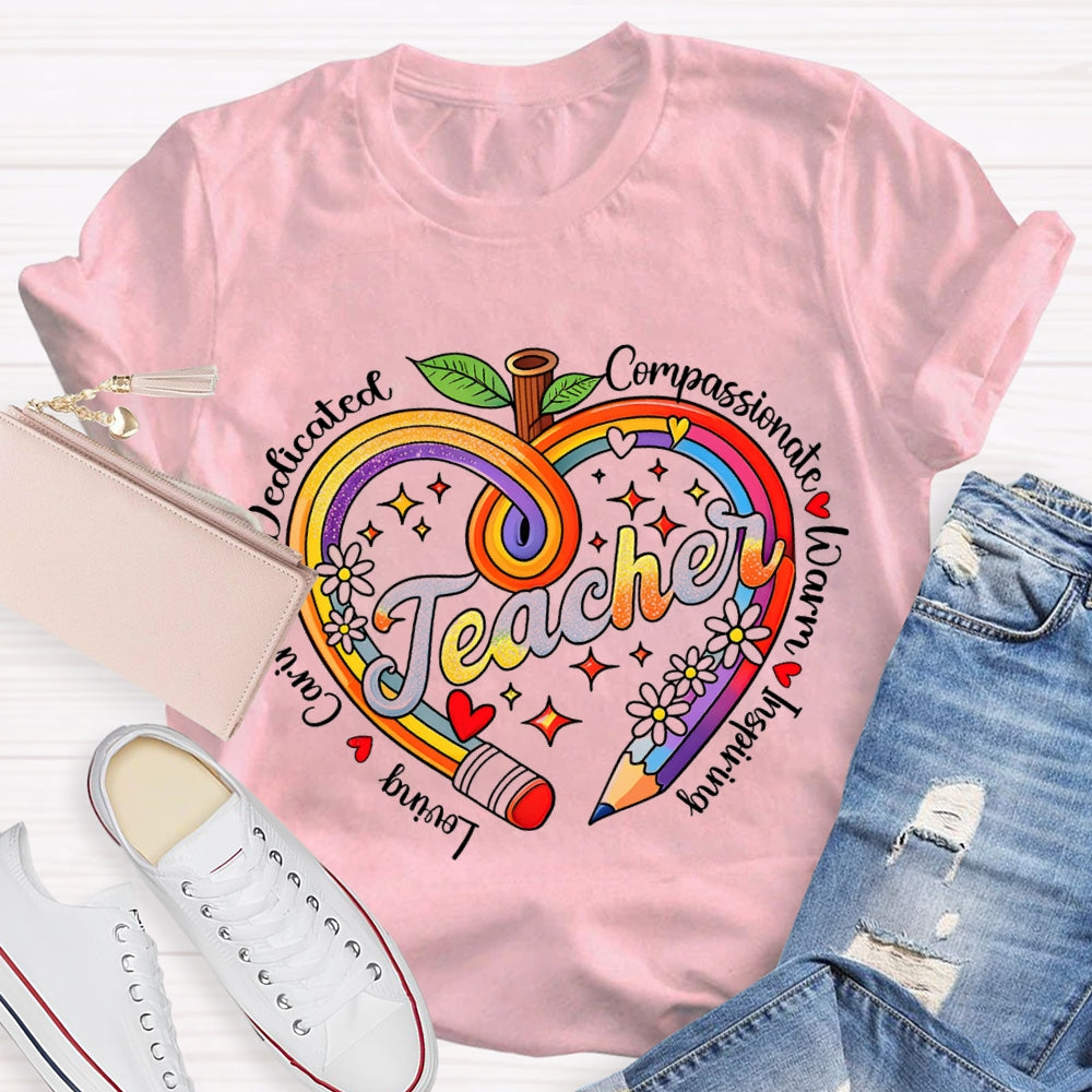 Dedicated Compassionate Inspiring Teacher T-shirt