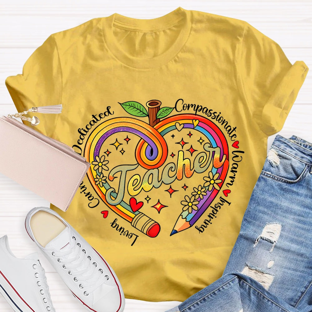 Dedicated Compassionate Inspiring Teacher T-shirt