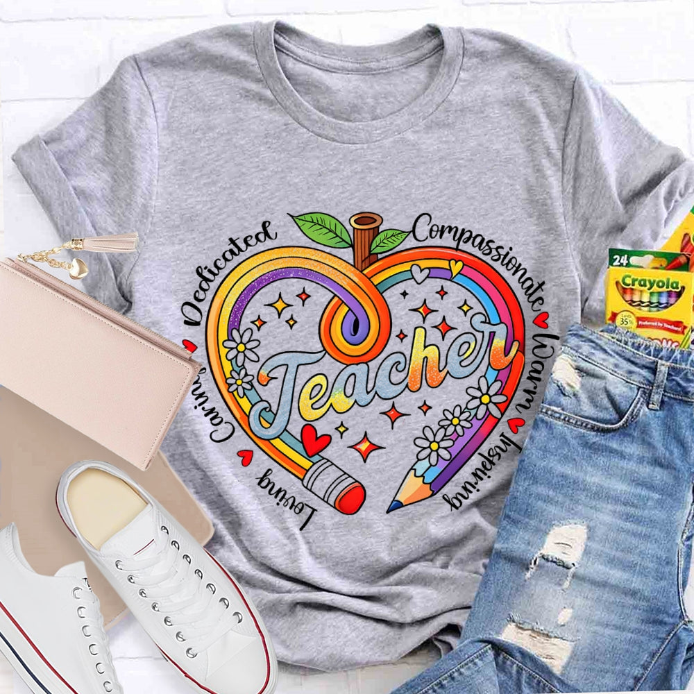 Dedicated Compassionate Inspiring Teacher T-shirt