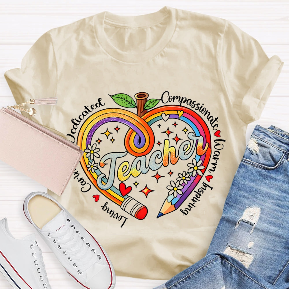 Dedicated Compassionate Inspiring Teacher T-shirt
