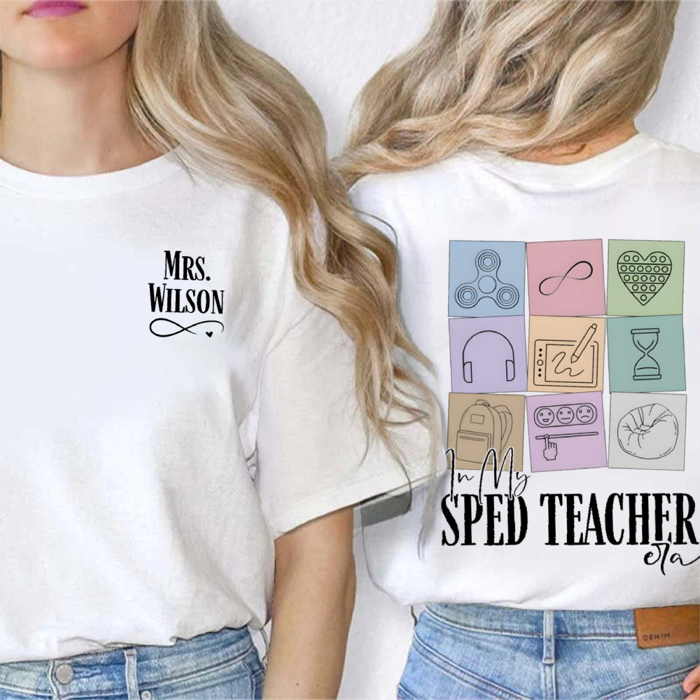 Personalized Name In My STEM Era Double Printed T-shirt