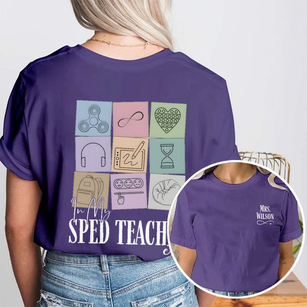 Personalized Name In My STEM Era Double Printed T-shirt