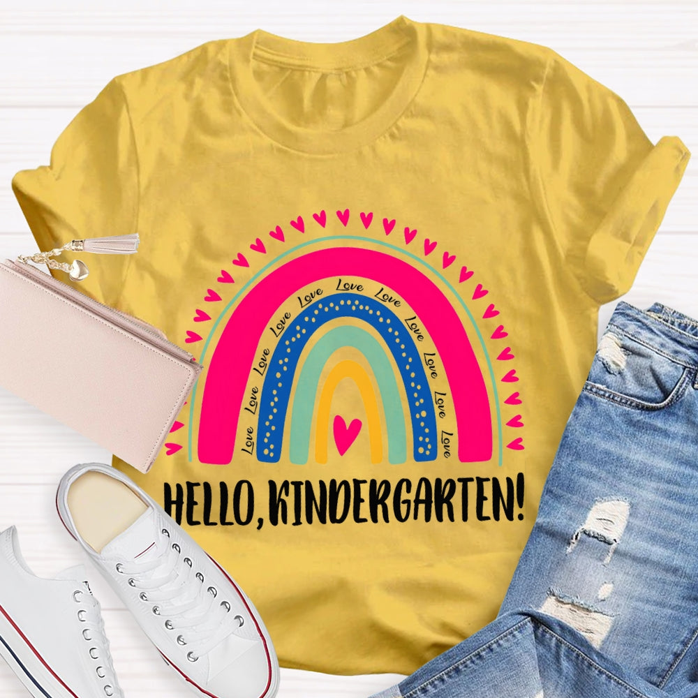 Personalized Grade Hello Kindergarten Back To School T-shirt