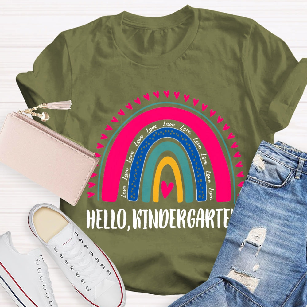 Personalized Grade Hello Kindergarten Back To School T-shirt