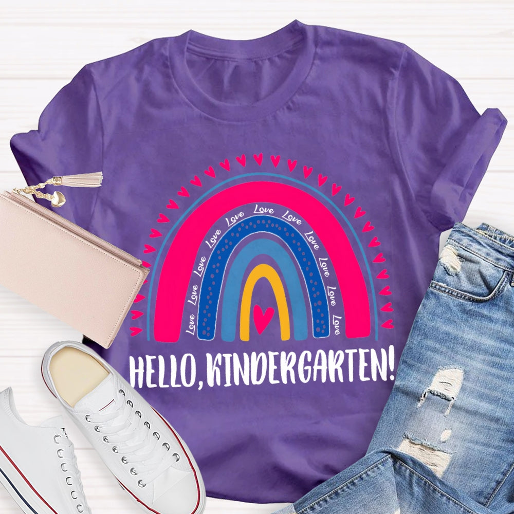 Personalized Grade Hello Kindergarten Back To School T-shirt